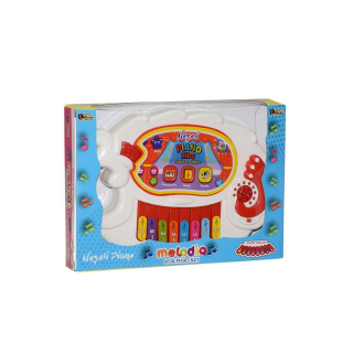 23 cm Pilli Melodik Neşeli ÇocuK Piyanosu 0080