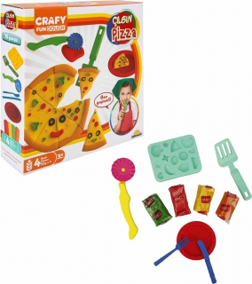 200 gr 10 Parça Crafy Çılgın Pizza Oyun Hamuru Seti 7783