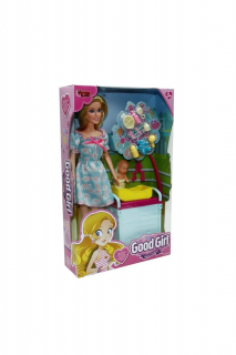 29cm Akesuarlı Beşikli Bebek - 8135
