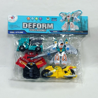 4 Lü Deform Assembly Dönüşen Robot Seti 2889